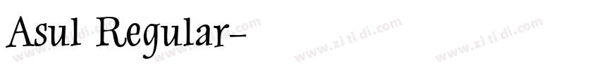 Asul Regular字体转换